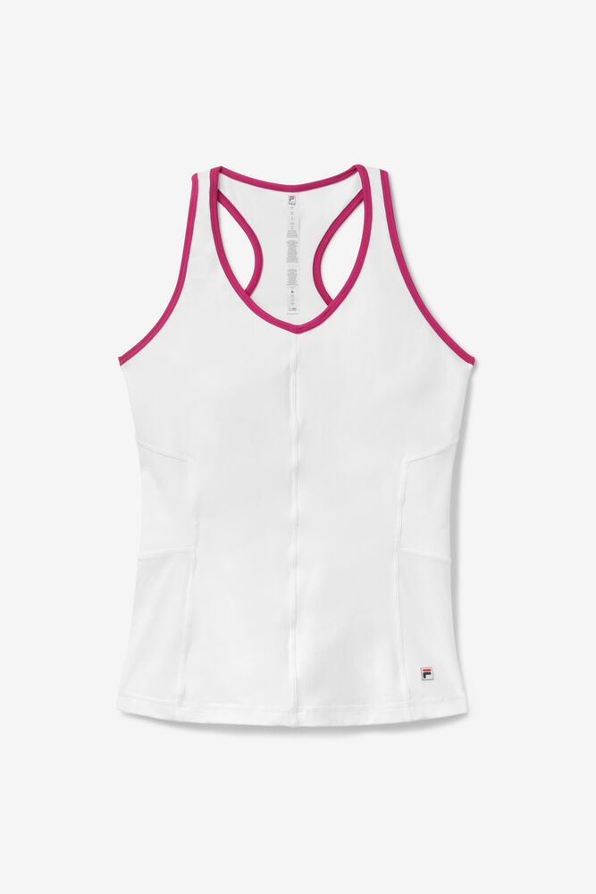 Fila Baseline Racerback White Tank Top Womens - NZ 78315-NKJT